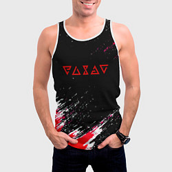 Майка-безрукавка мужская Ведьмак текстура краски, цвет: 3D-белый — фото 2