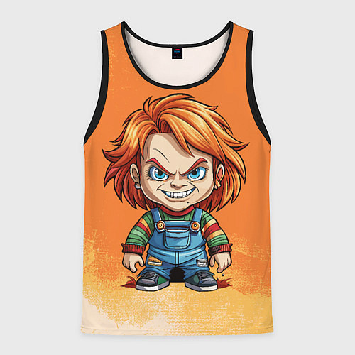 Мужская майка без рукавов Чакки / 3D-Черный – фото 1