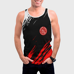 Майка-безрукавка мужская Ajax штрихи красок, цвет: 3D-белый — фото 2