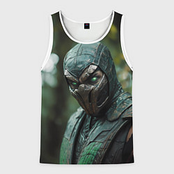 Майка-безрукавка мужская Ящер Мортал комбат, цвет: 3D-белый