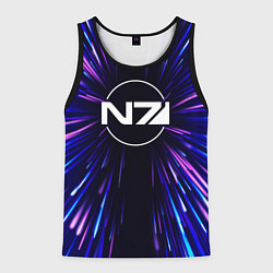 Майка-безрукавка мужская Mass Effect neon energy, цвет: 3D-черный