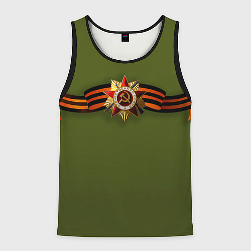 Мужская майка без рукавов Орден с лентой 9 мая / 3D-Черный – фото 1