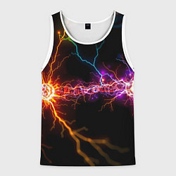 Мужская майка без рукавов Две неоновые вспышки