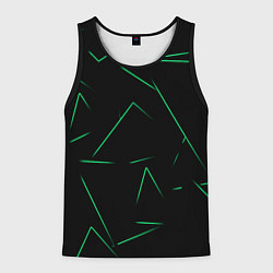 Мужская майка без рукавов Color light green line