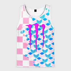 Мужская майка без рукавов Monster energy neon anime