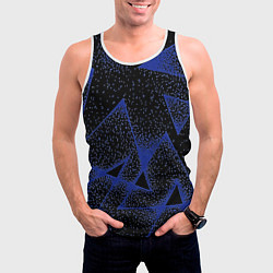 Майка-безрукавка мужская Triangles with dots, цвет: 3D-белый — фото 2
