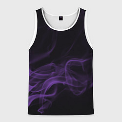 Майка-безрукавка мужская Color smoke purple, цвет: 3D-белый