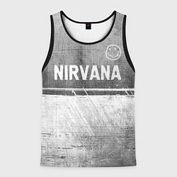 Майка-безрукавка мужская Nirvana - grey gradient посередине, цвет: 3D-черный