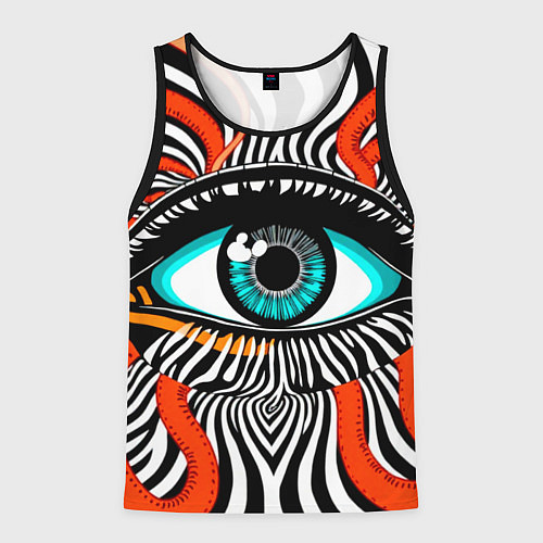 Мужская майка без рукавов Глаз / 3D-Черный – фото 1