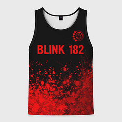 Майка-безрукавка мужская Blink 182 - red gradient посередине, цвет: 3D-черный