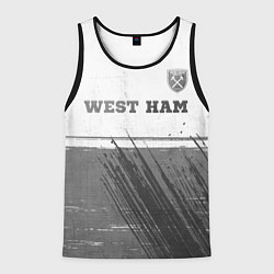 Мужская майка без рукавов West Ham - white gradient посередине