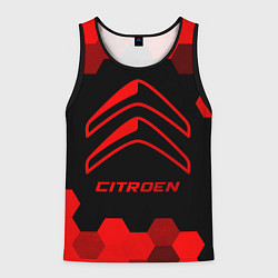 Майка-безрукавка мужская Citroen - red gradient, цвет: 3D-черный