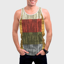 Майка-безрукавка мужская Цветной узор абстрактная графика, цвет: 3D-белый — фото 2