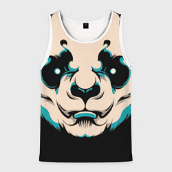 Майка-безрукавка мужская Взгляд панды, цвет: 3D-белый