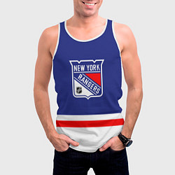 Майка-безрукавка мужская Нью Йорк Рейнджерс хоккей, цвет: 3D-белый — фото 2