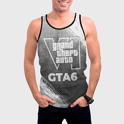 Майка-безрукавка мужская GTA6 - grey gradient, цвет: 3D-черный — фото 2