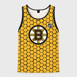 Мужская майка без рукавов Бостон Брюинз - желтые соты