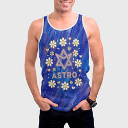 Майка-безрукавка мужская Astro логотип из ромашек, цвет: 3D-белый — фото 2