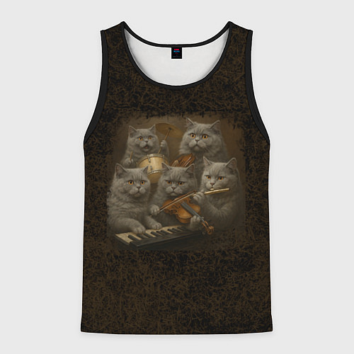 Мужская майка без рукавов Когда Наташа музыкант / 3D-Черный – фото 1
