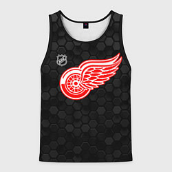 Мужская майка без рукавов Детройт Ред Уингз - черные соты