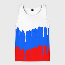Майка-безрукавка мужская Патриот - флаг, цвет: 3D-белый
