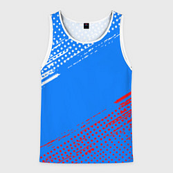Майка-безрукавка мужская Патриот - флаг, цвет: 3D-белый