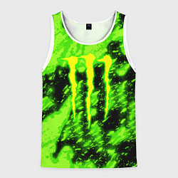 Мужская майка без рукавов Monster energy кислотное лого