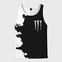Майка-безрукавка мужская Monster energy краски белые, цвет: 3D-белый