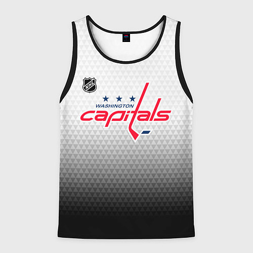 Мужская майка без рукавов Вашингтон Кэпиталз - градиент / 3D-Черный – фото 1