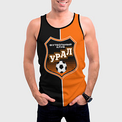 Майка-безрукавка мужская ФК Урал - оранжево черные, цвет: 3D-черный — фото 2