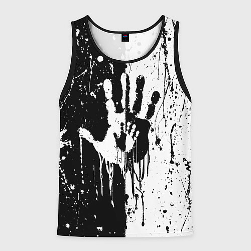 Мужская майка без рукавов Антиматерия подтеки / 3D-Черный – фото 1