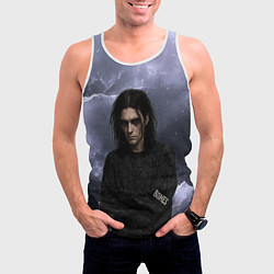 Майка-безрукавка мужская Bones в образе психа, цвет: 3D-белый — фото 2