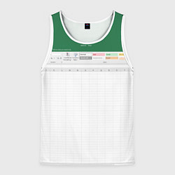Майка-безрукавка мужская Таблица Excel текстура, цвет: 3D-белый