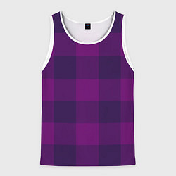 Майка-безрукавка мужская Баклажан ультрафиолет, цвет: 3D-белый