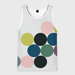 Майка-безрукавка мужская Кластер чил - абстракция, цвет: 3D-белый