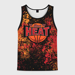 Майка-безрукавка мужская Майами Хит - цветовой хаос, цвет: 3D-черный