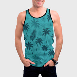 Майка-безрукавка мужская Гавайский стиль - Томми Версетти, цвет: 3D-черный — фото 2