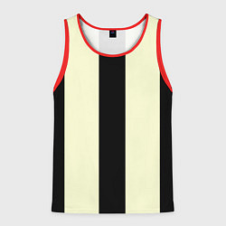 Мужская майка без рукавов Color black beige line