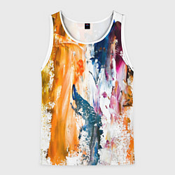 Мужская майка без рукавов Разноцветные мазки кисти на палитре художника