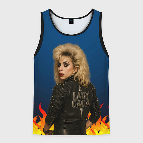 Мужская майка без рукавов Леди Гага байкер / 3D-Черный – фото 1