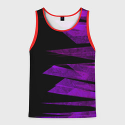 Мужская майка без рукавов Color purple black stripes