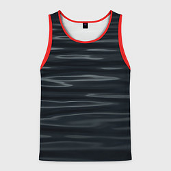 Мужская майка без рукавов Черная объемная текстура