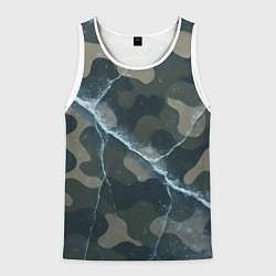 Майка-безрукавка мужская Ледяной камуфляж, цвет: 3D-белый