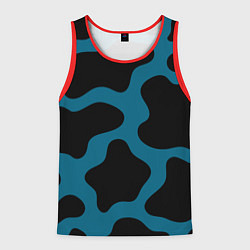 Мужская майка без рукавов Синяя коровья расцветка