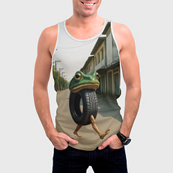 Майка-безрукавка мужская Бонека Амбалабу мем, цвет: 3D-белый — фото 2