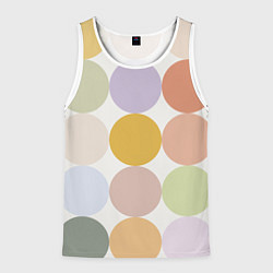 Мужская майка без рукавов Цветочный горошек