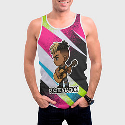 Майка-безрукавка мужская XXXTentacion в мультяшном стиле, цвет: 3D-белый — фото 2