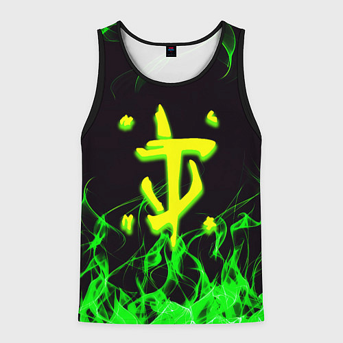 Мужская майка без рукавов Doom кислотное лого / 3D-Черный – фото 1