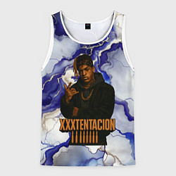 Майка-безрукавка мужская XXXTentacion gangster, цвет: 3D-белый
