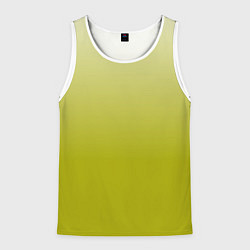 Мужская майка без рукавов Градиент лаймовый